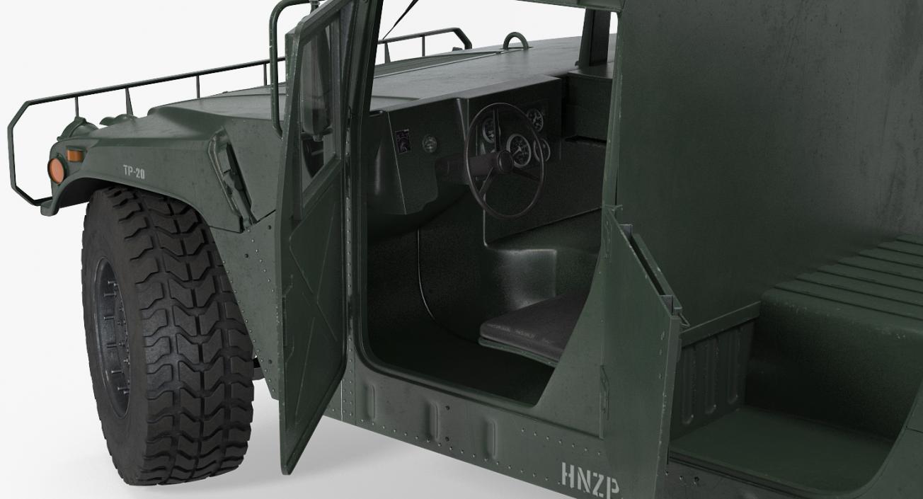 3D HMMWV M998 Simple Interior