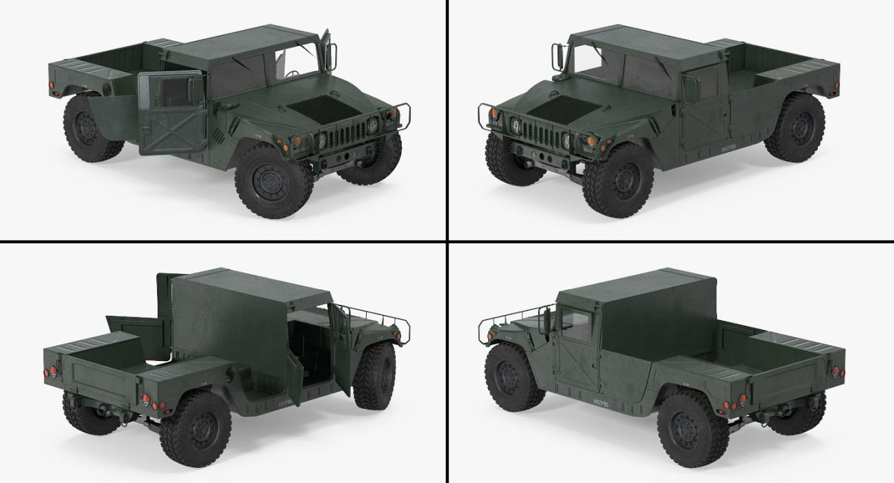 3D HMMWV M998 Simple Interior