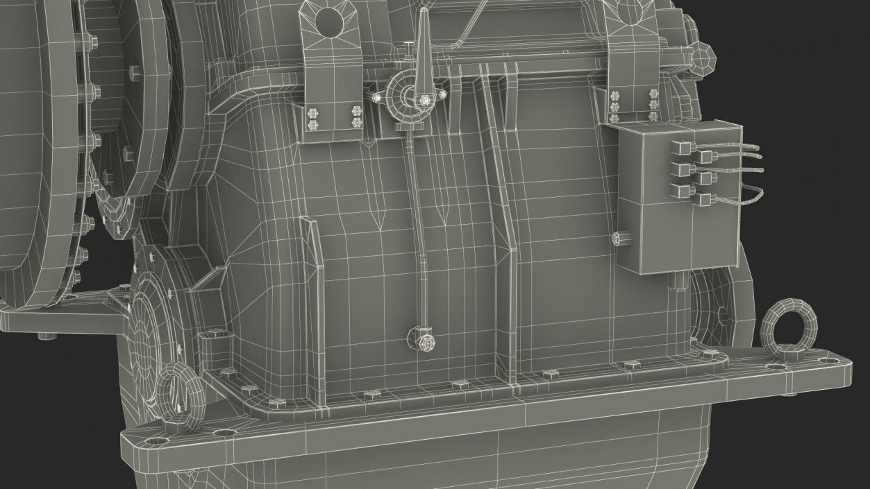 3D model Transmission for Marine Engine Blue