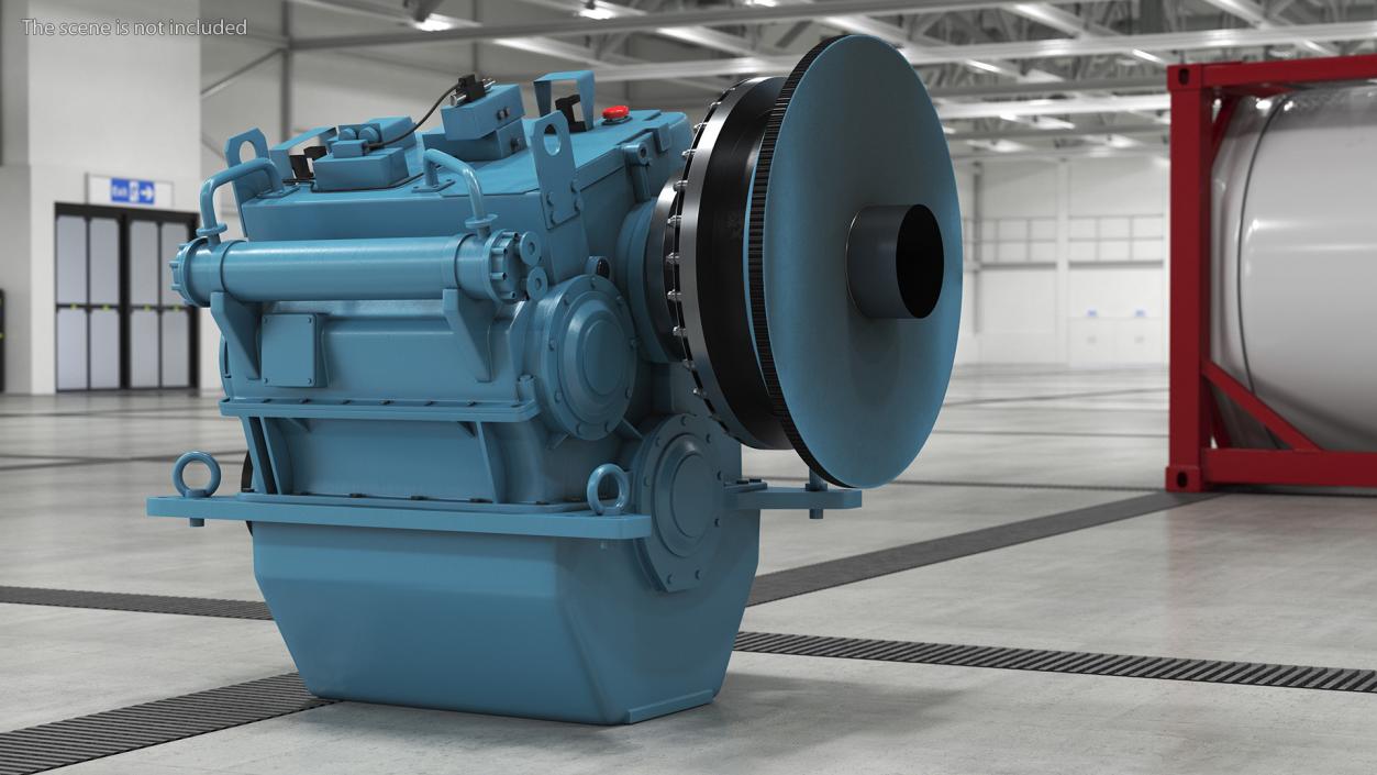 3D model Transmission for Marine Engine Blue