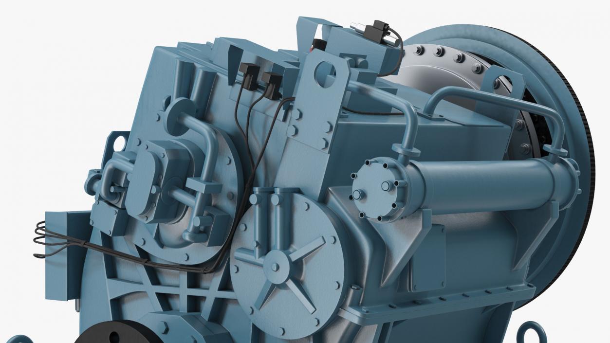 3D model Transmission for Marine Engine Blue