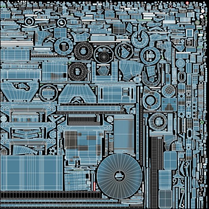 3D model Transmission for Marine Engine Blue