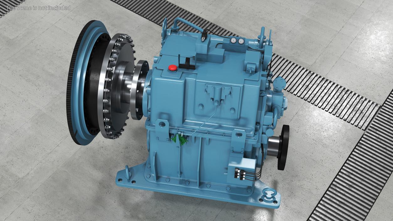 3D model Transmission for Marine Engine Blue