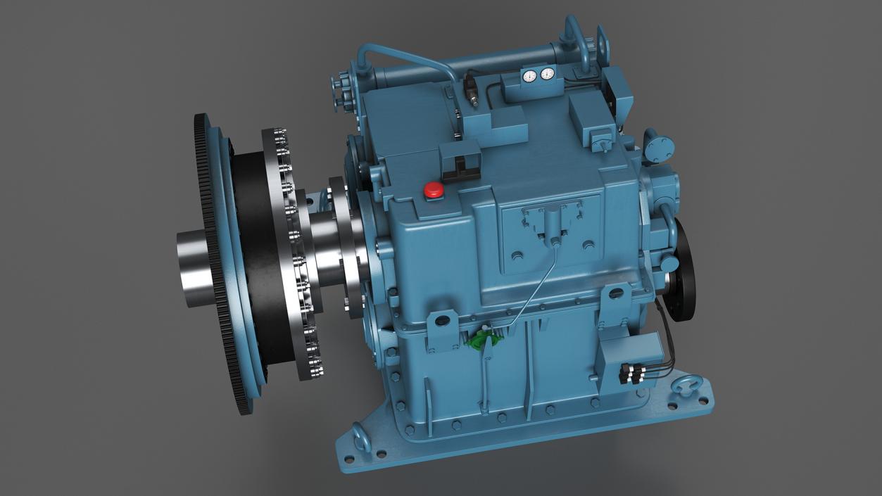 3D model Transmission for Marine Engine Blue