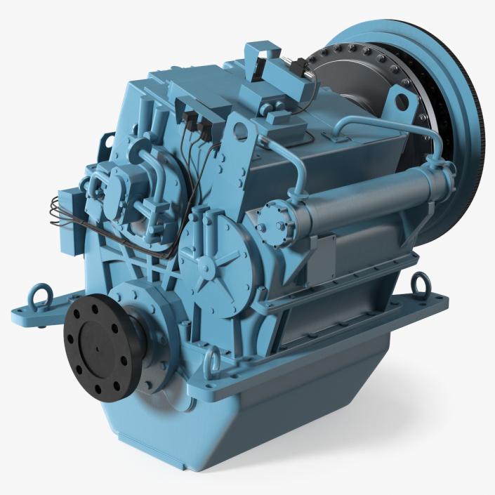 3D model Transmission for Marine Engine Blue