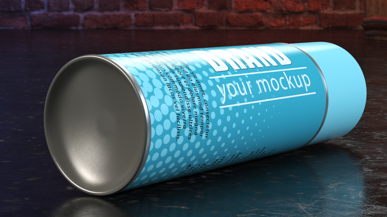 3D Aerosol Can Mockup Blue model