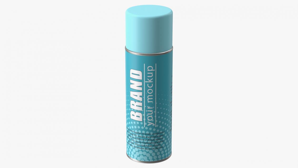 3D Aerosol Can Mockup Blue model