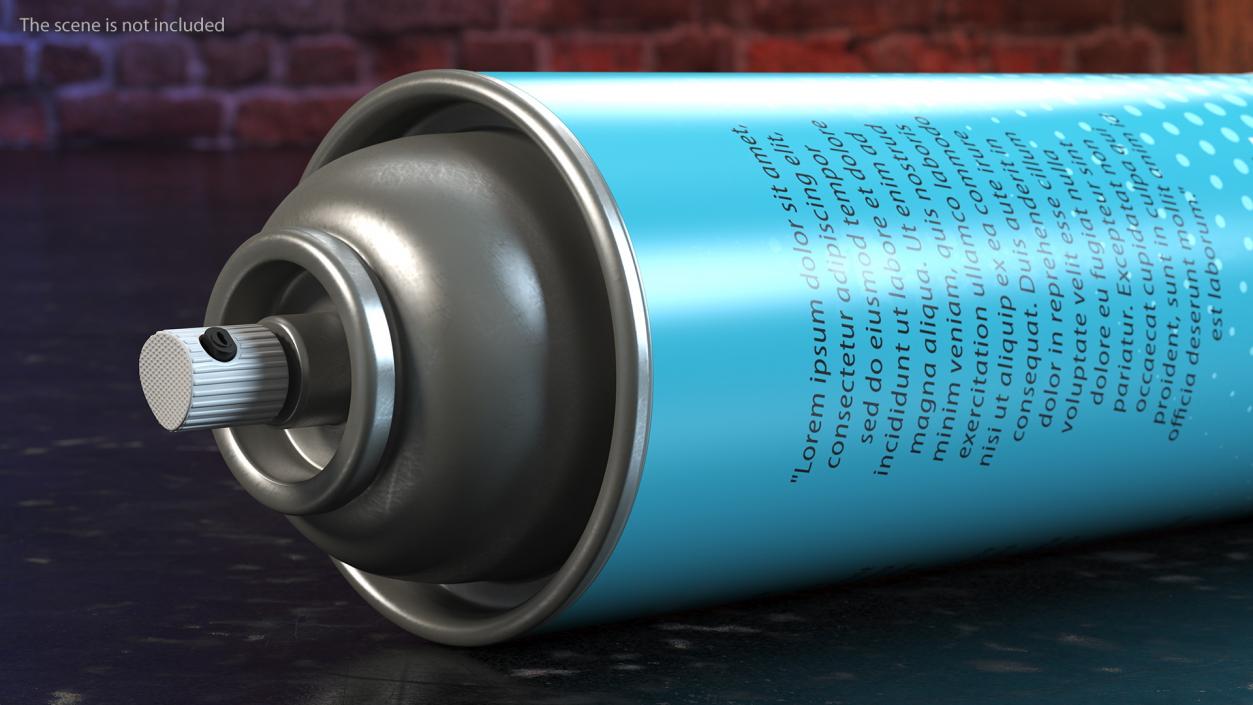 3D Aerosol Can Mockup Blue model