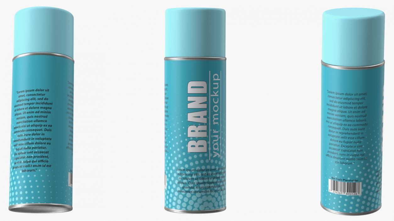 3D Aerosol Can Mockup Blue model