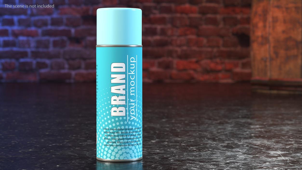 3D Aerosol Can Mockup Blue model