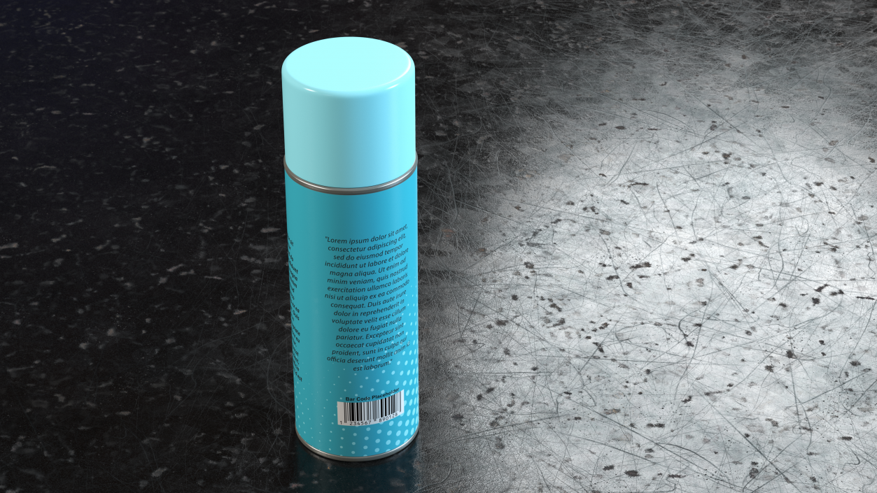 3D Aerosol Can Mockup Blue model