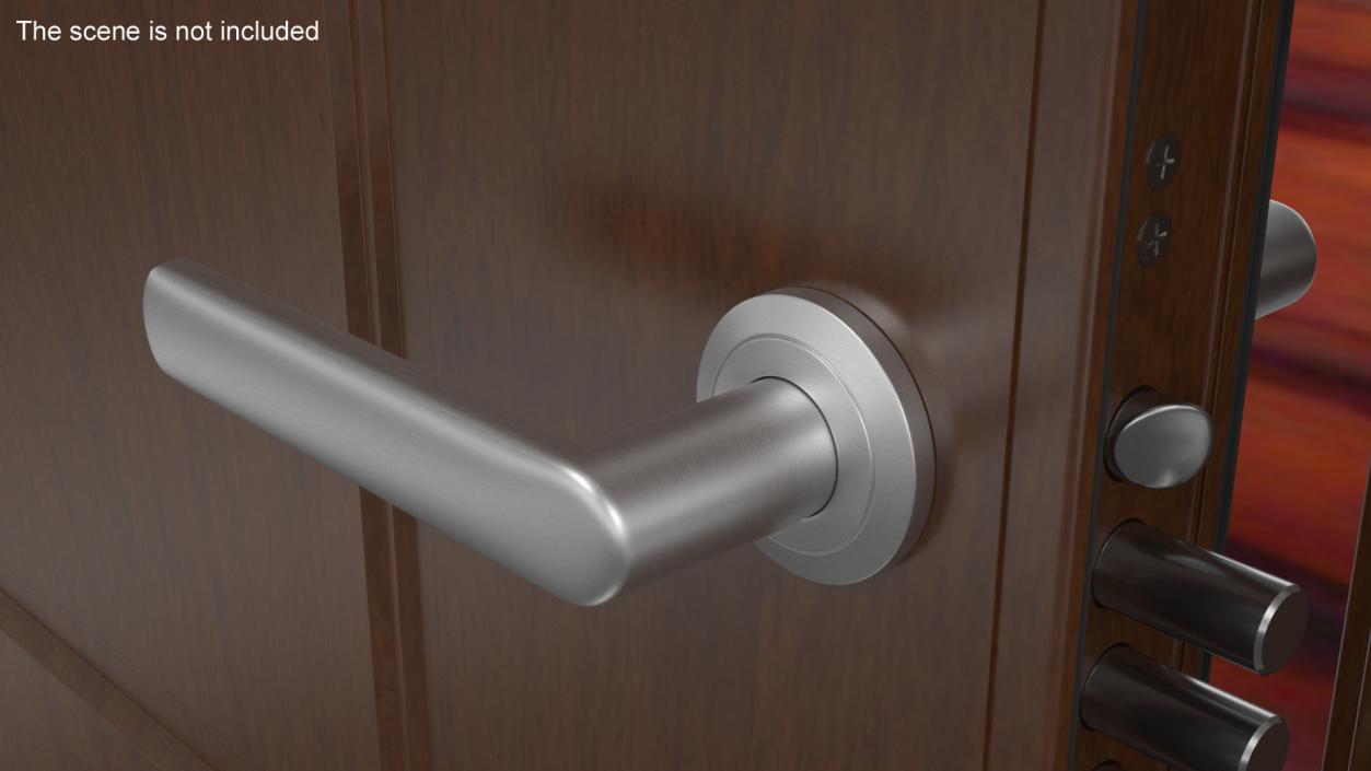 Steel Straight Door Handles 3D