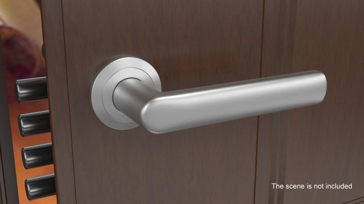 Steel Straight Door Handles 3D