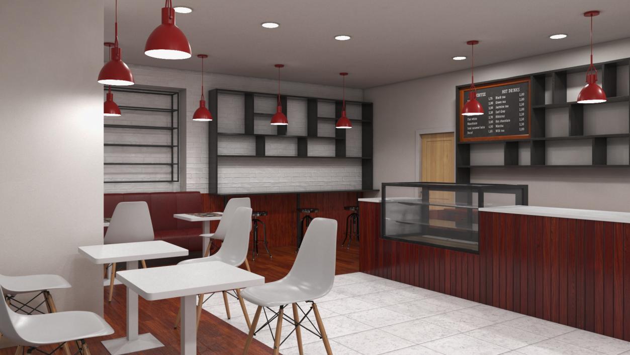 3D Modern Coffee Shop model