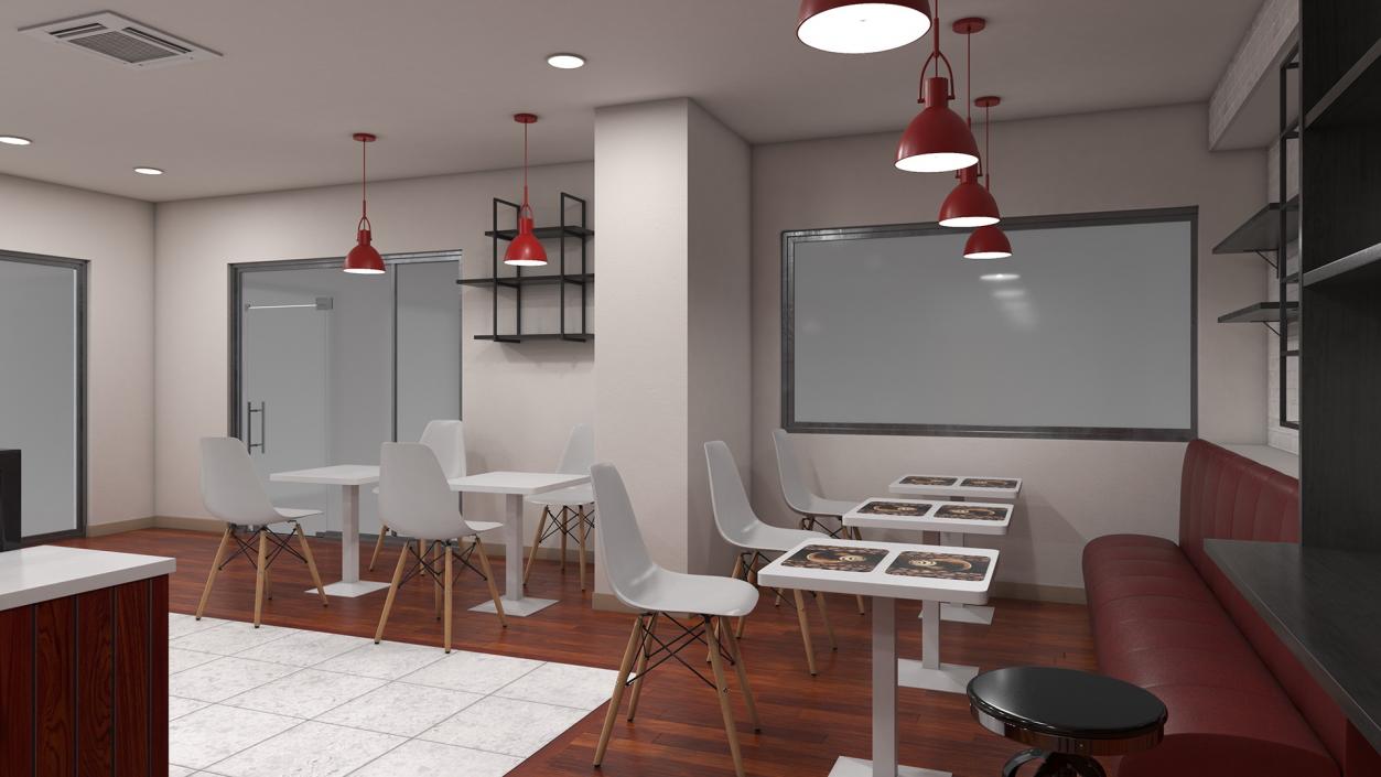 3D Modern Coffee Shop model