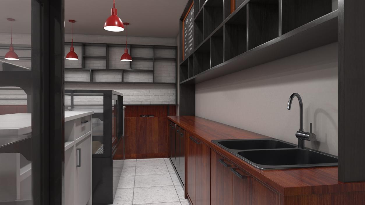 3D Modern Coffee Shop model