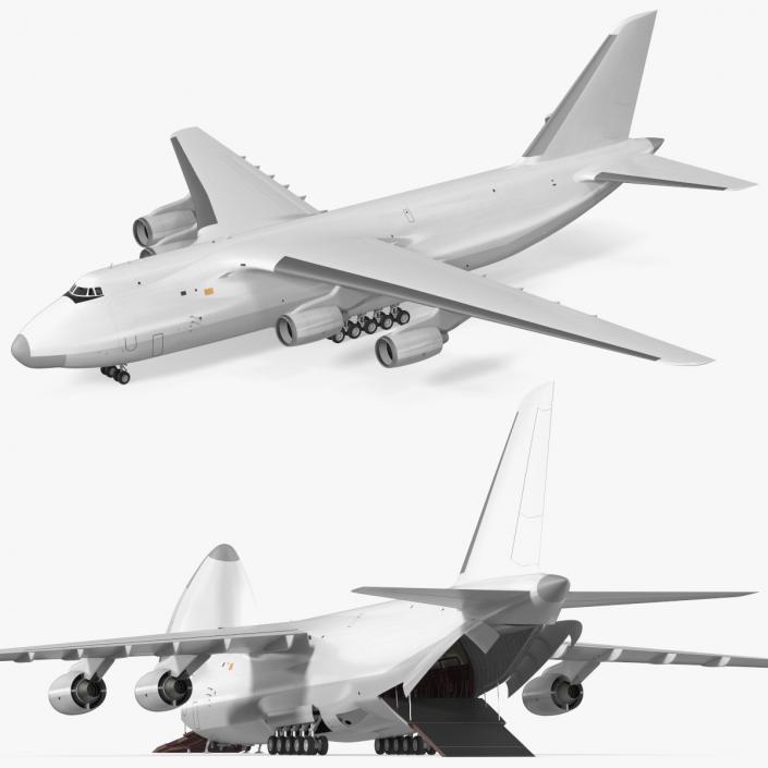 Russian Heavy Transport Aircraft Rigged 3D model