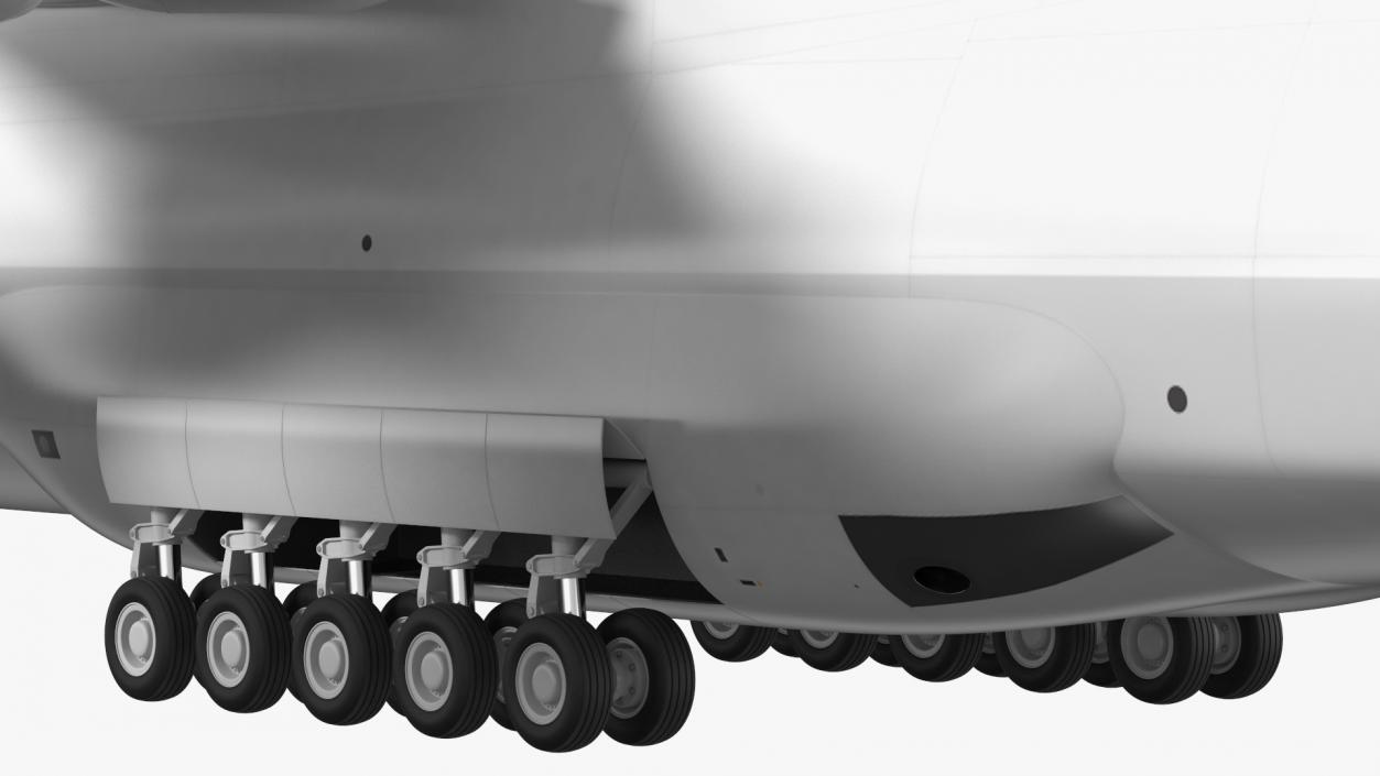 Russian Heavy Transport Aircraft Rigged 3D model