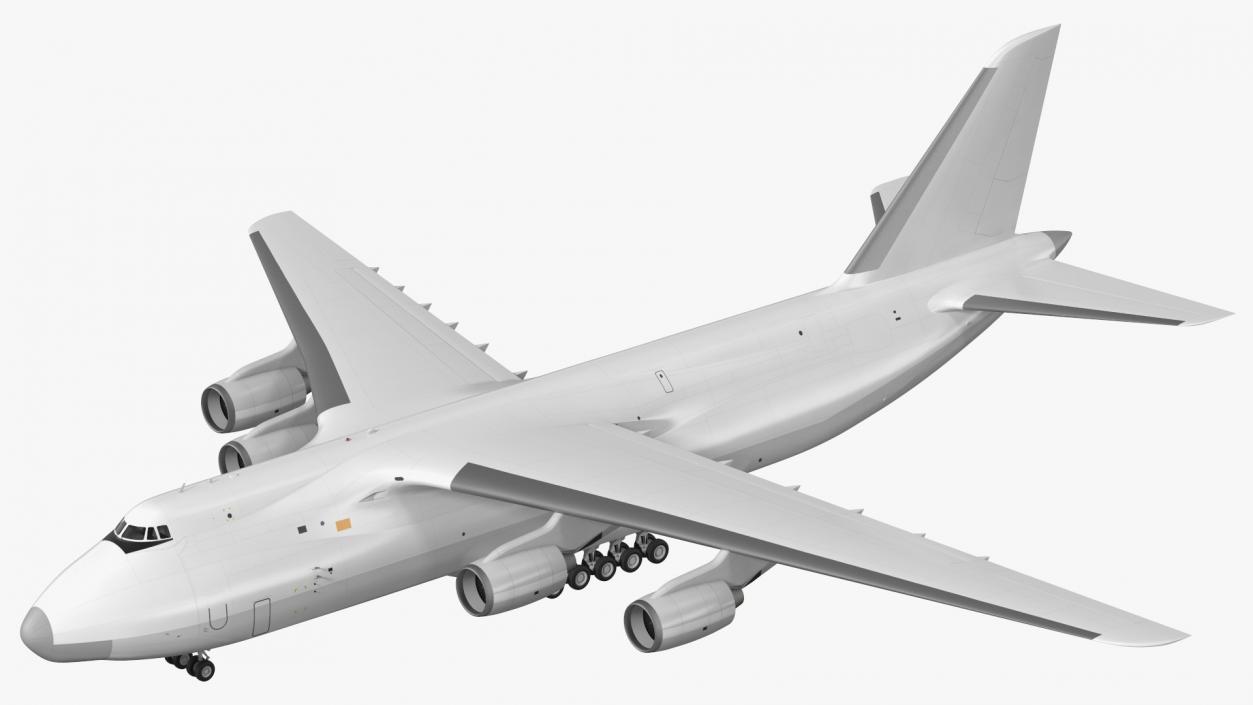 Russian Heavy Transport Aircraft Rigged 3D model