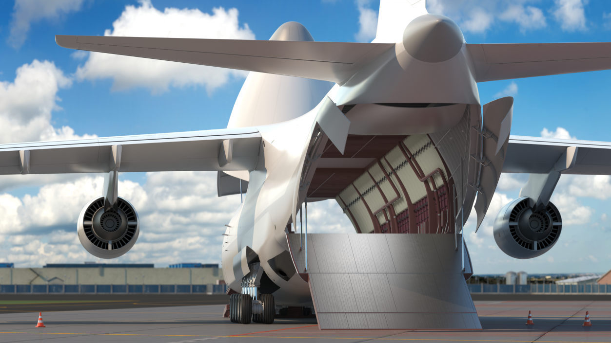 Russian Heavy Transport Aircraft Rigged 3D model