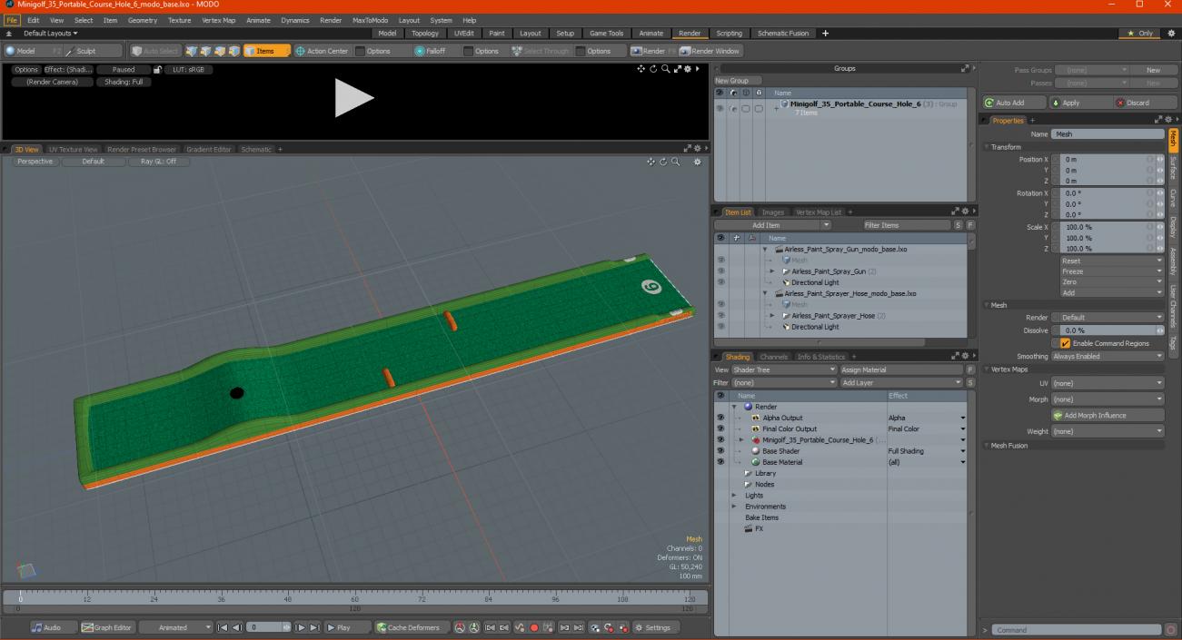 Minigolf 35 Portable Course Hole 6 3D model