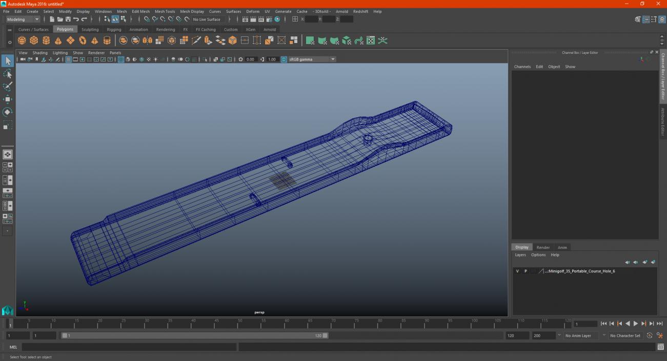 Minigolf 35 Portable Course Hole 6 3D model