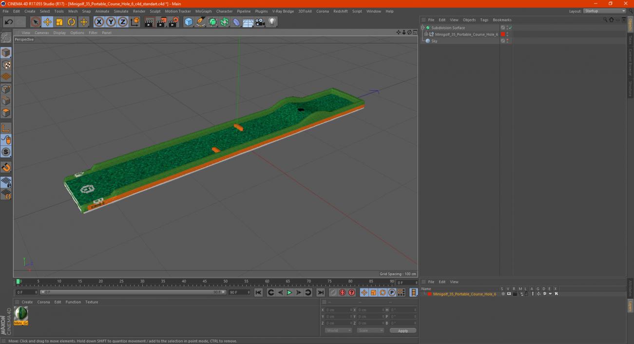 Minigolf 35 Portable Course Hole 6 3D model