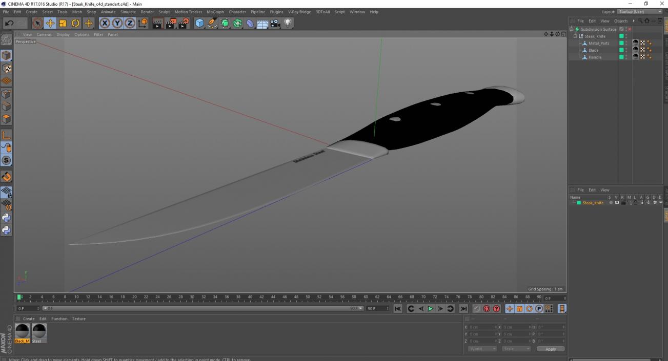 Classic Steak Knife 3D model