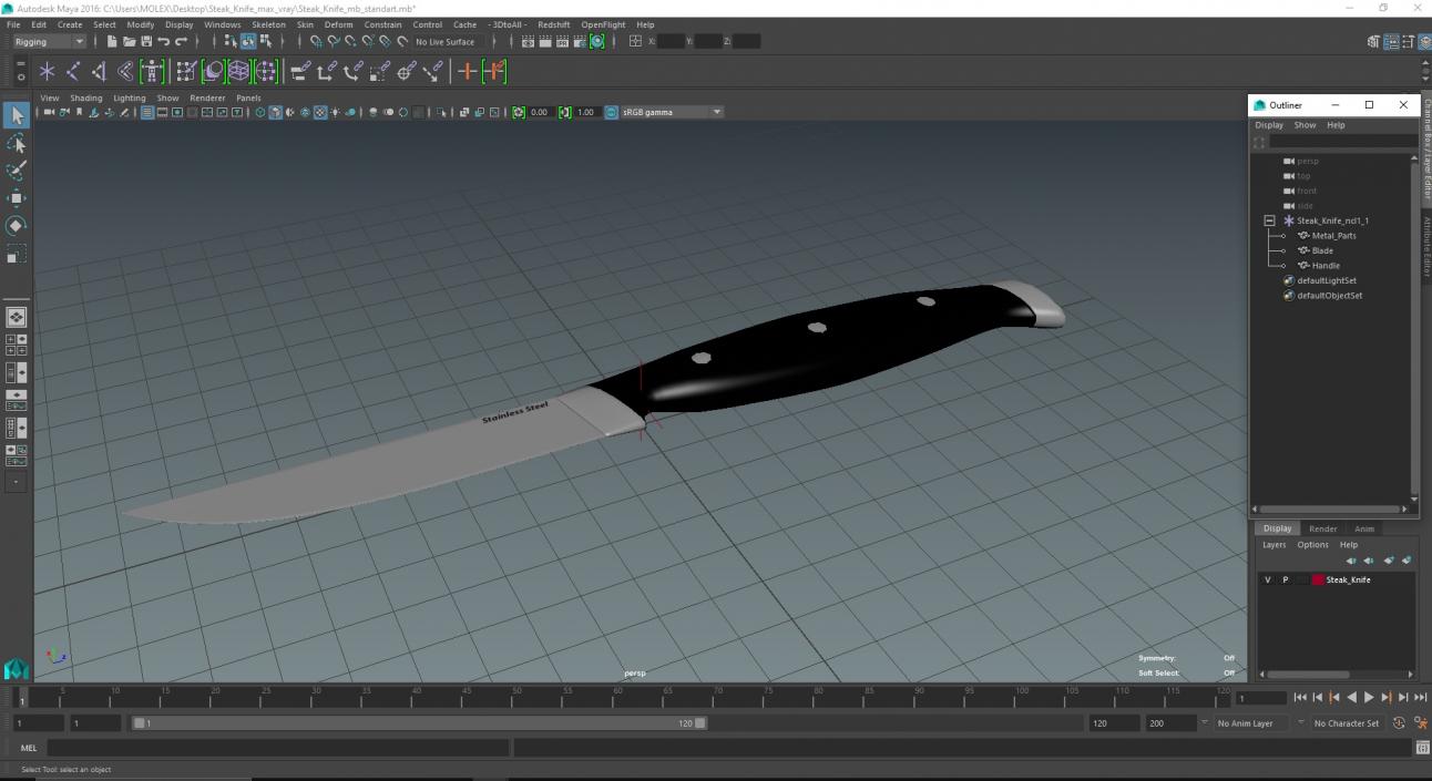 Classic Steak Knife 3D model