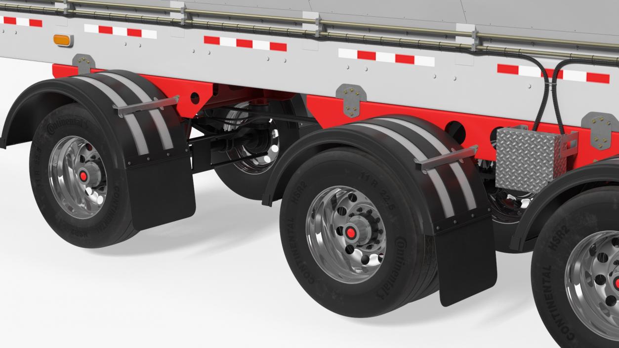 3D Heavy Truck With Bottom Trailer Rigged model