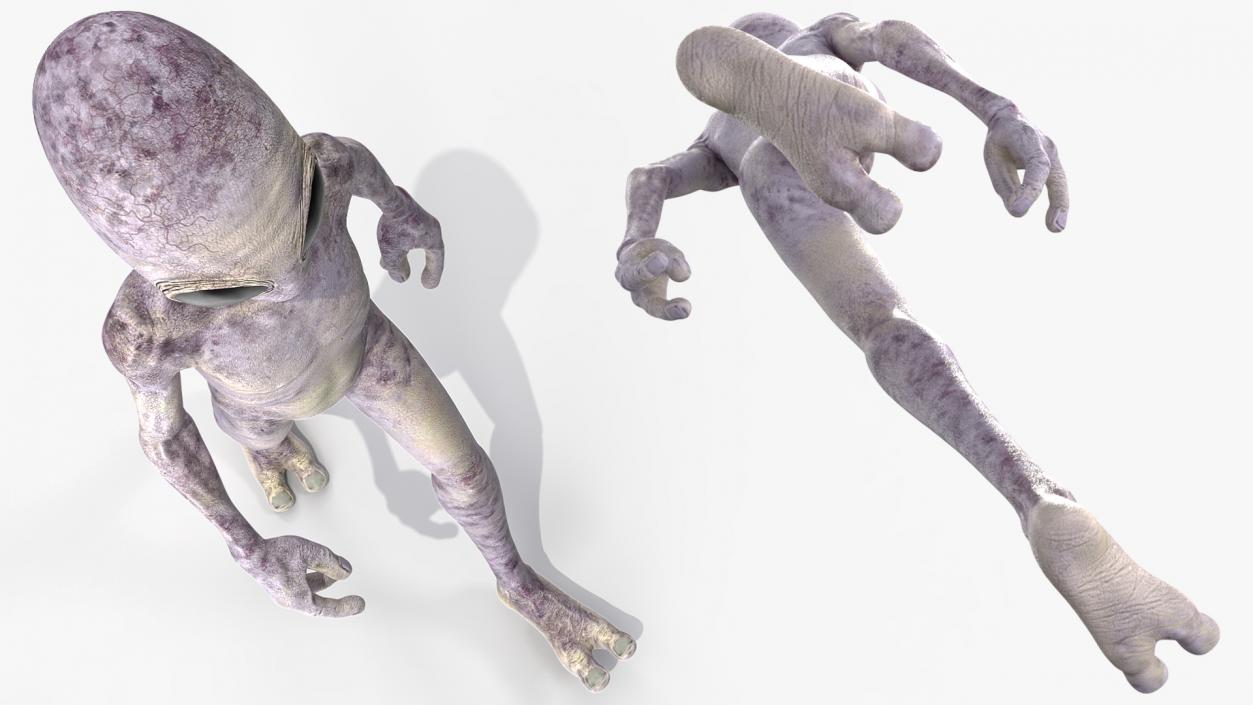 Humanoid Alien Walking Pose 3D