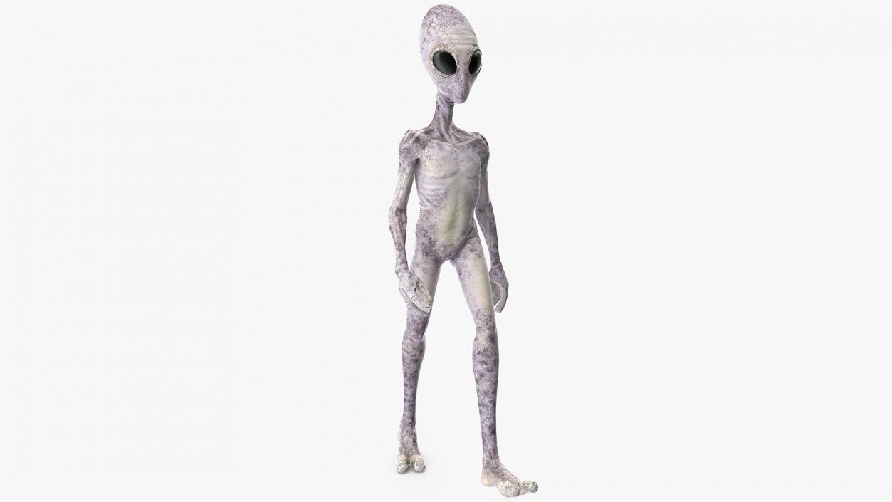 Humanoid Alien Walking Pose 3D