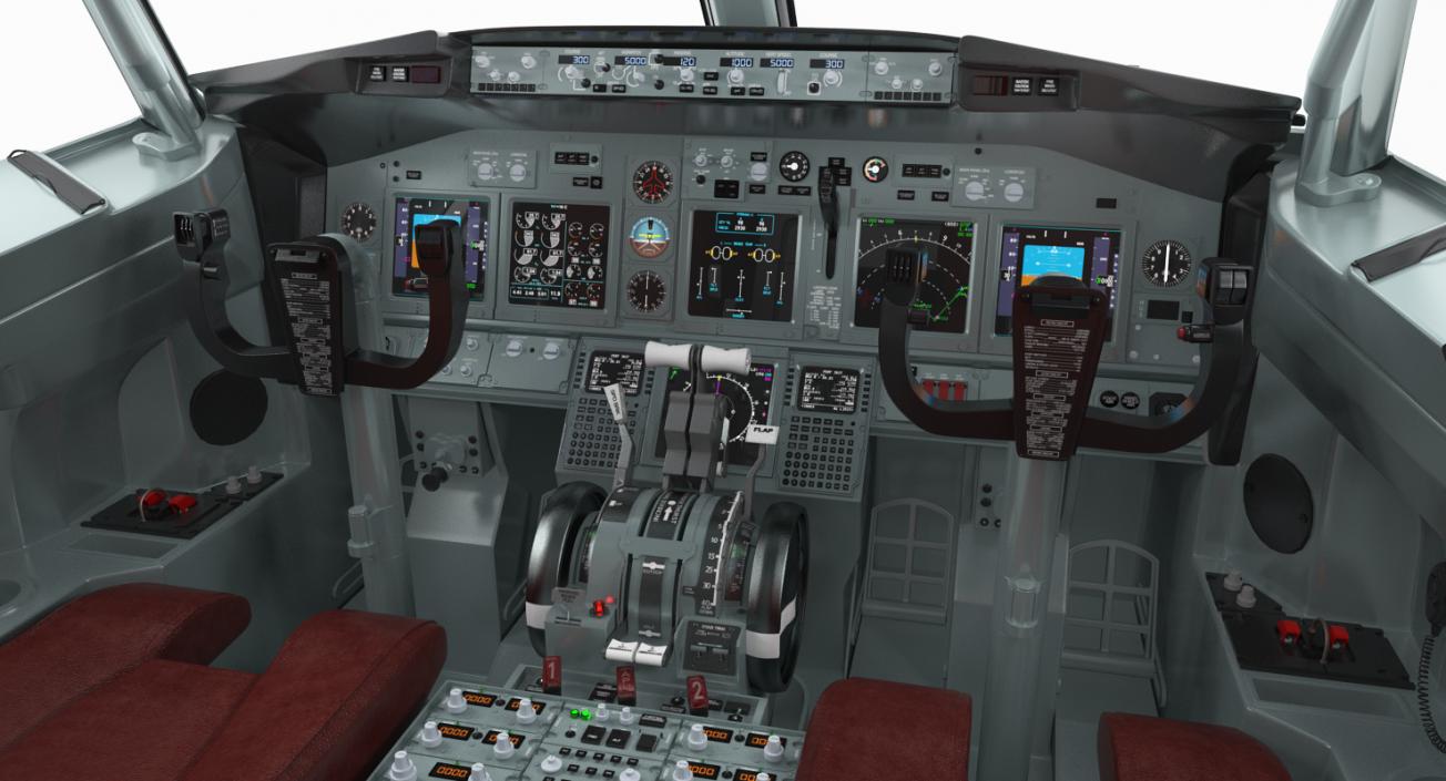 3D Passenger Airplane Cockpit