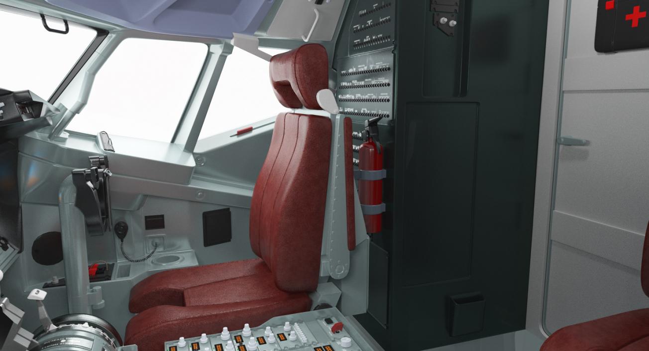 3D Passenger Airplane Cockpit