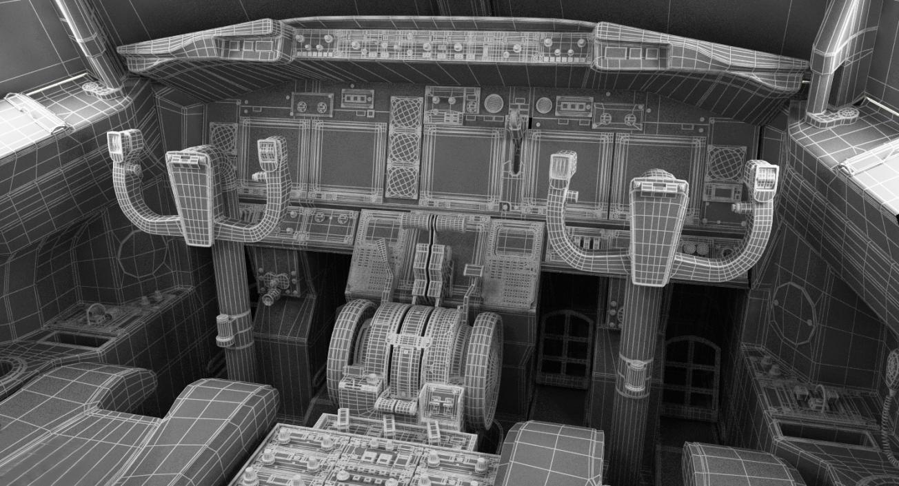 3D Passenger Airplane Cockpit