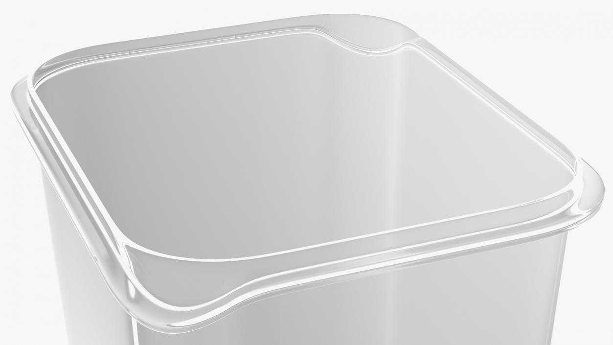 Large Plastic Food Container with Lid 3D