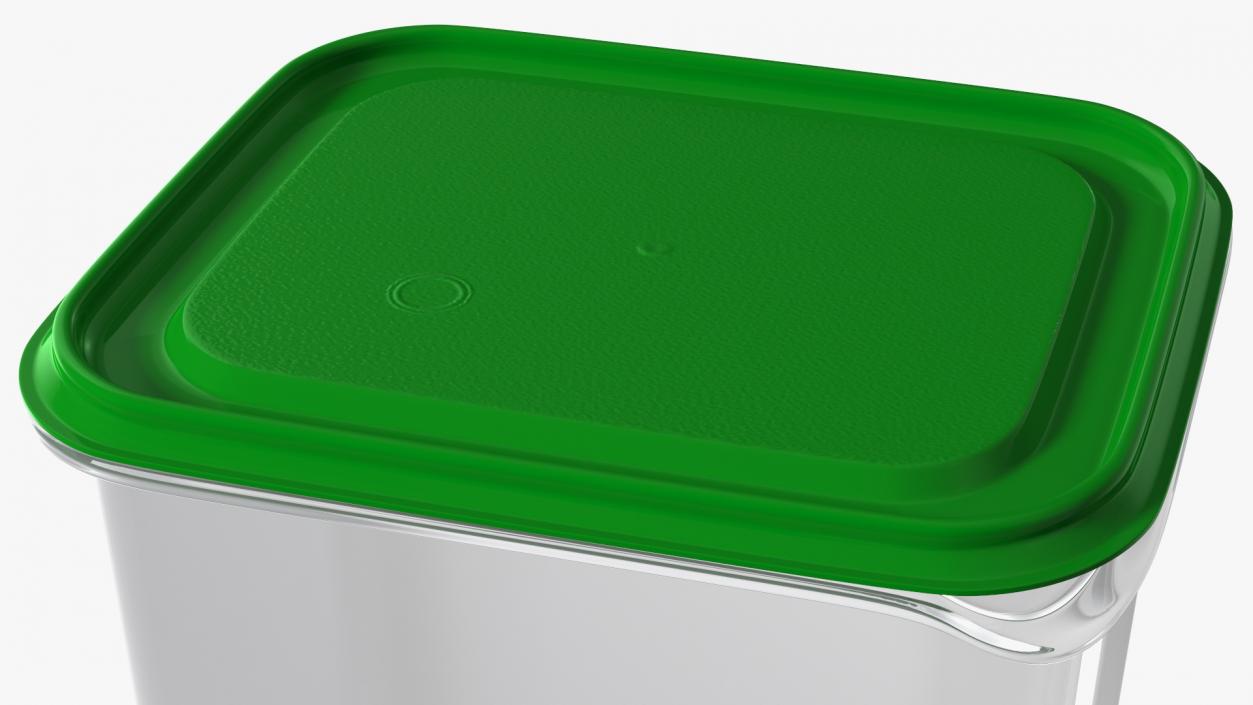 Large Plastic Food Container with Lid 3D