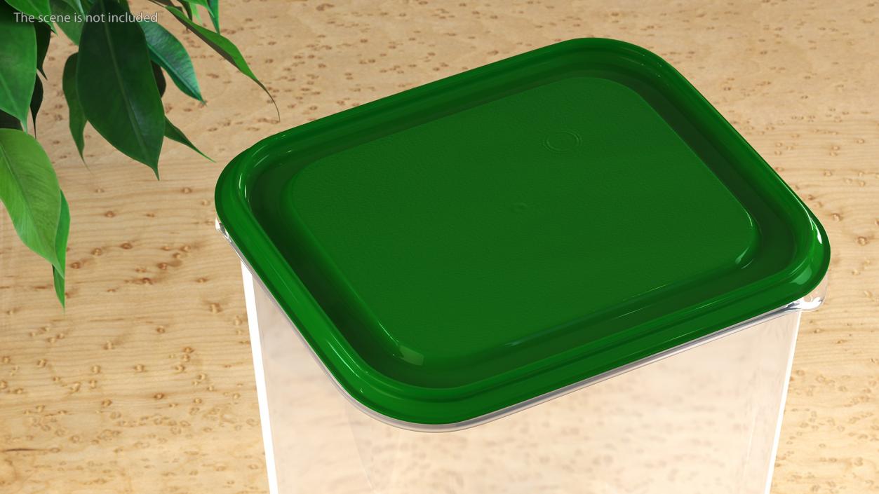 Large Plastic Food Container with Lid 3D