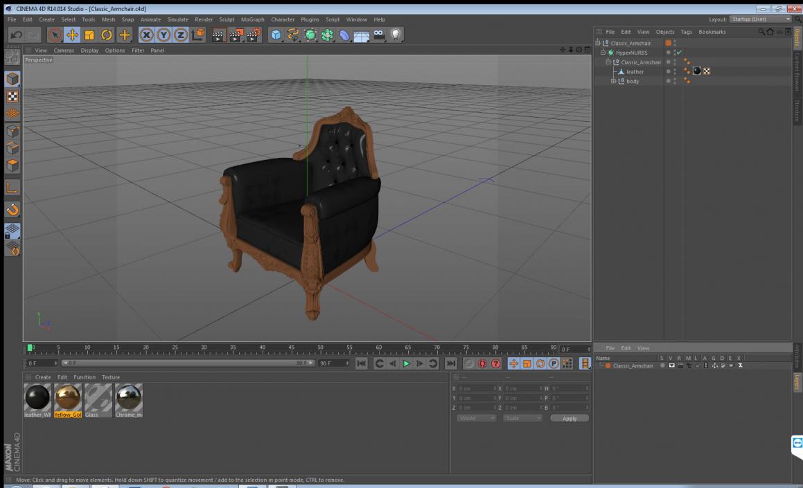 3D Classic Armchair