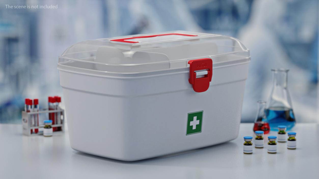 Emergency Medical Box Empty 3D