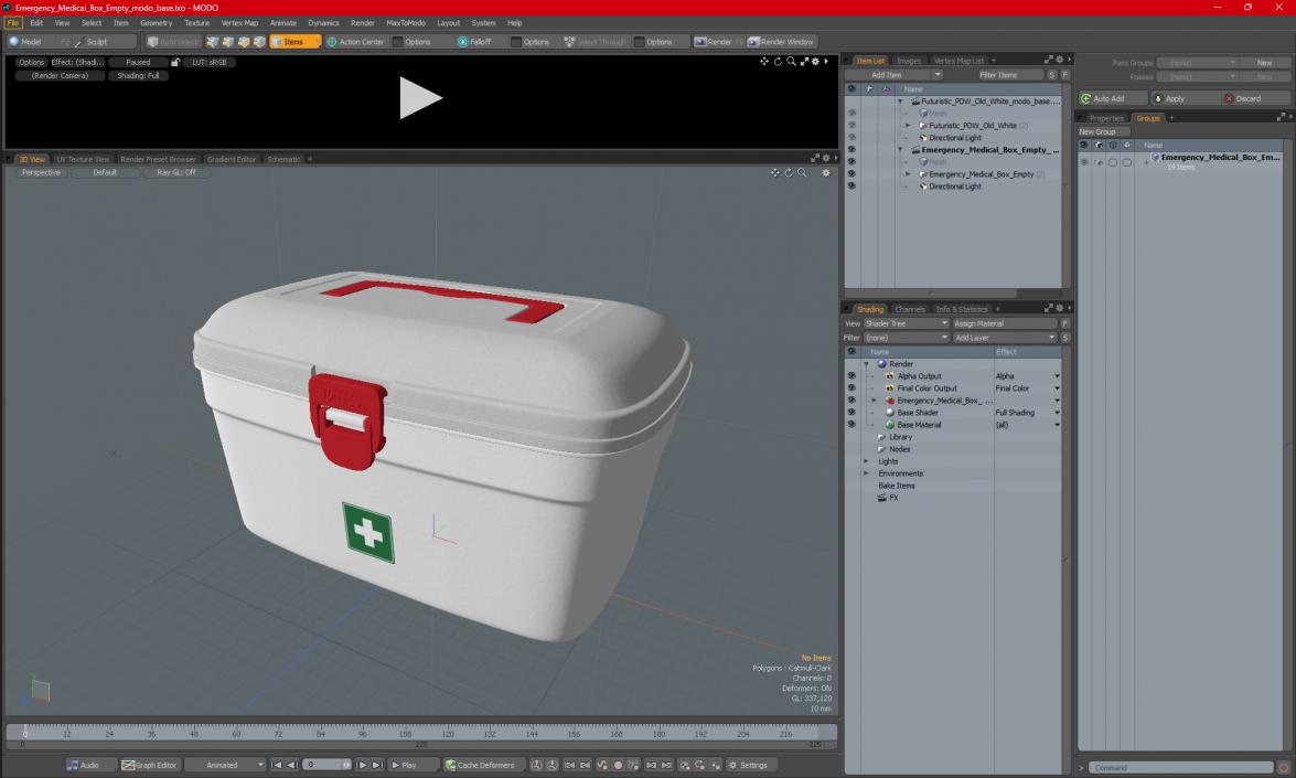 Emergency Medical Box Empty 3D