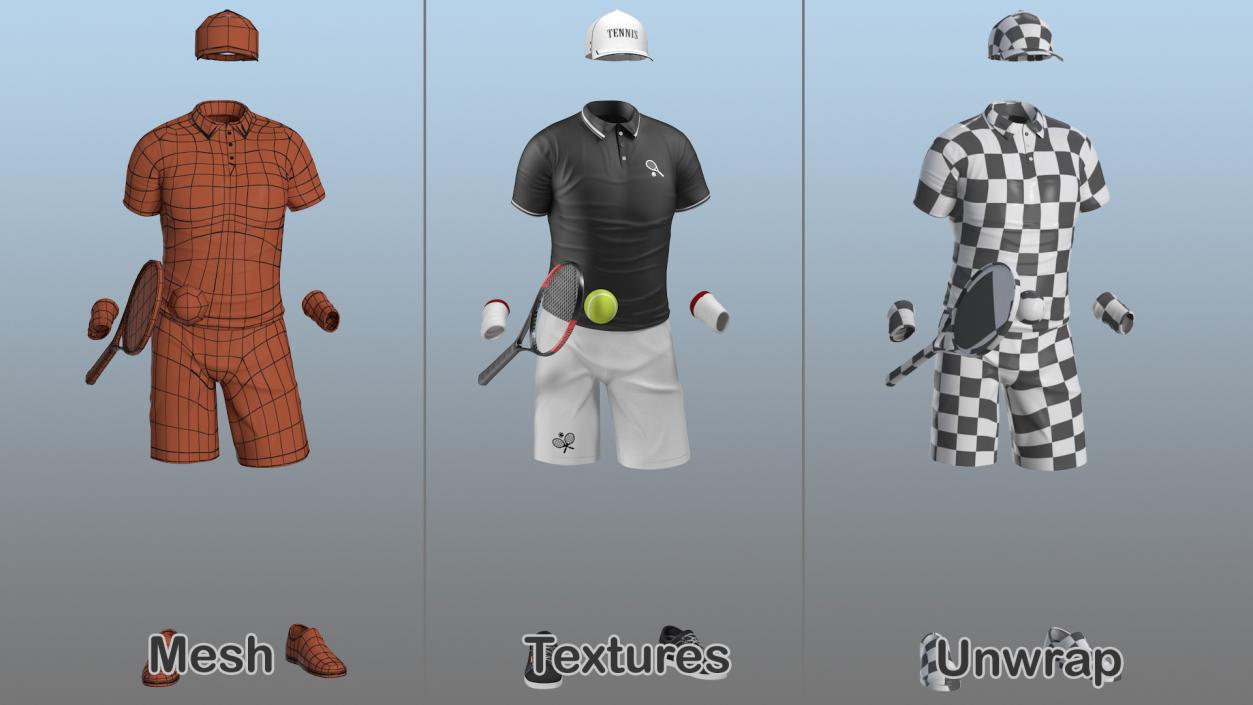 3D model Tennis Wear Set