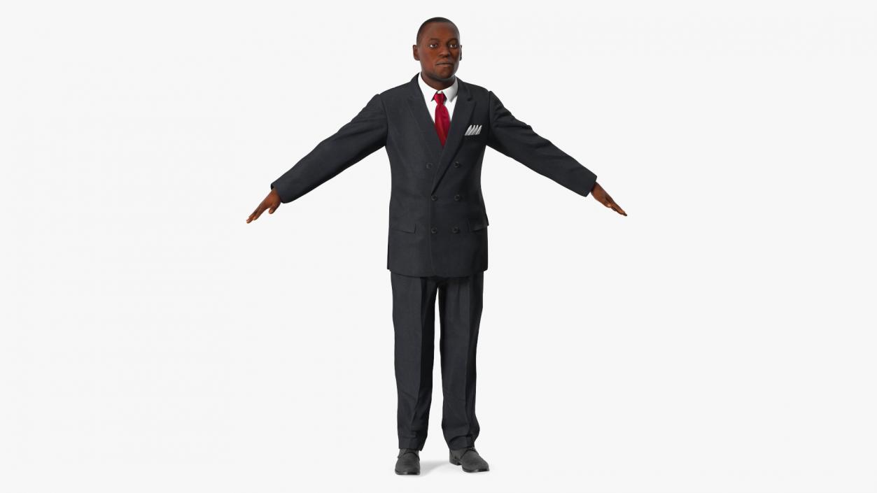 Stylish African American Business Man 3D