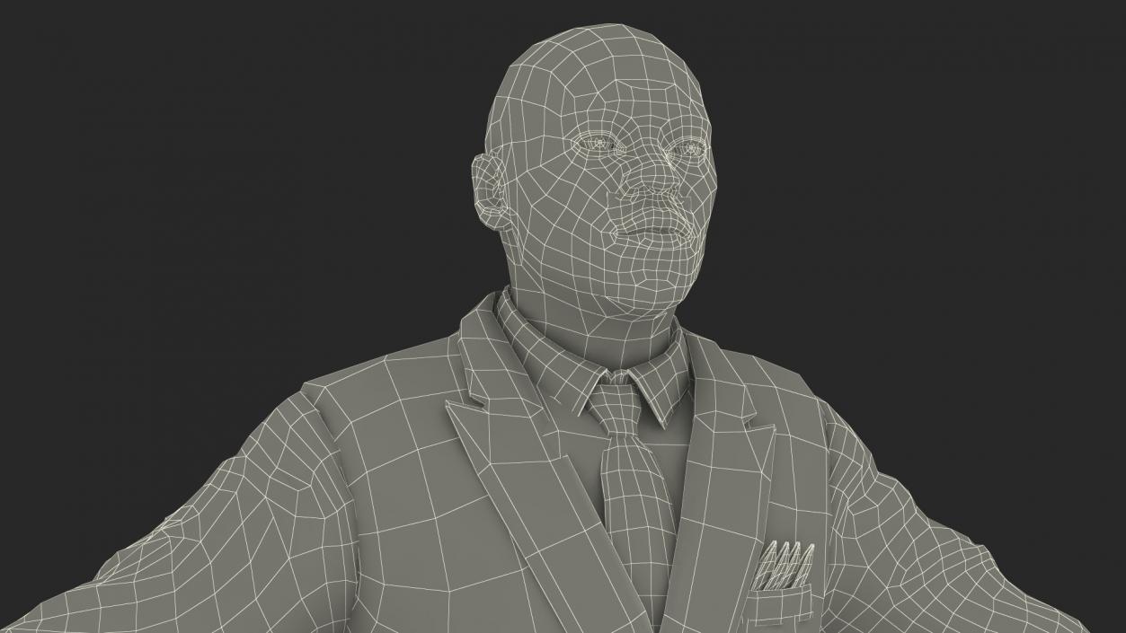 Stylish African American Business Man 3D