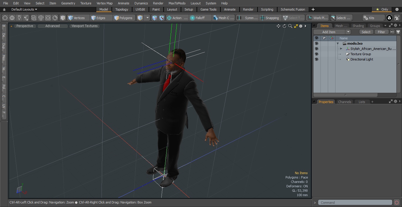 Stylish African American Business Man 3D