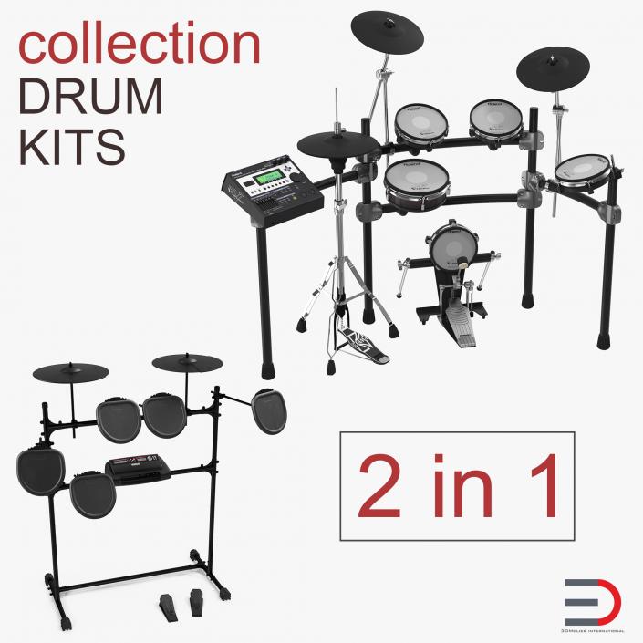 Electric Drum Kits Collection 3D model