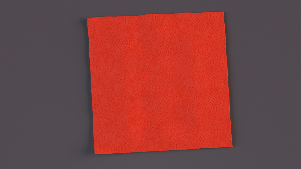 Red Paper Napkins 3D