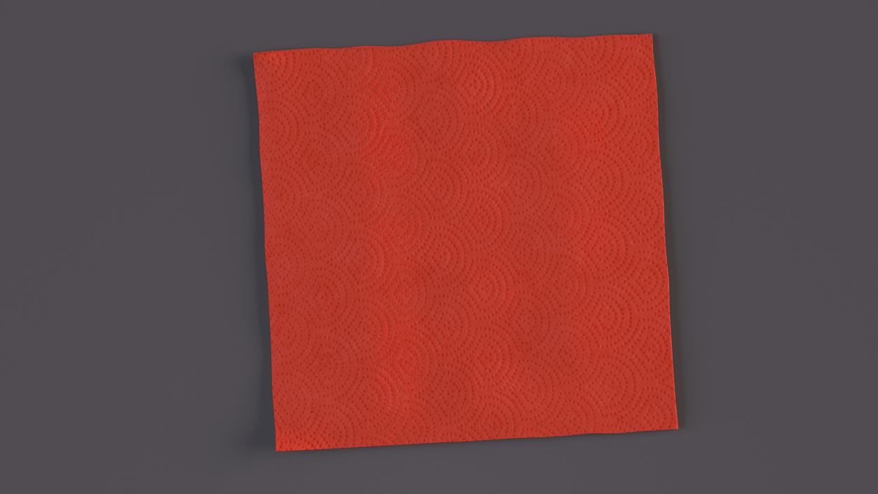 Red Paper Napkins 3D