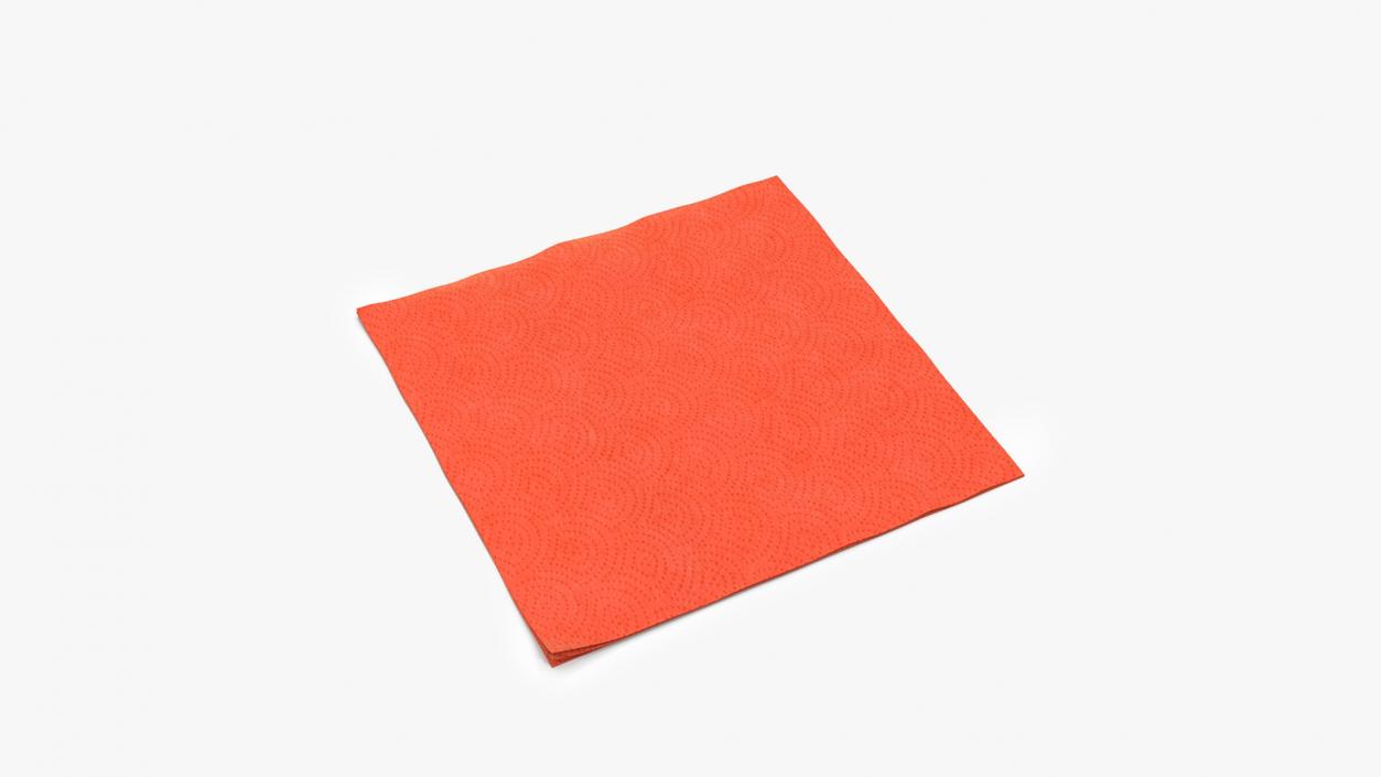 Red Paper Napkins 3D