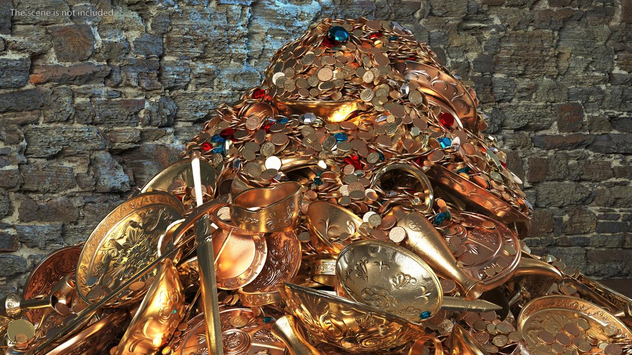 3D Large Pile of Treasures model